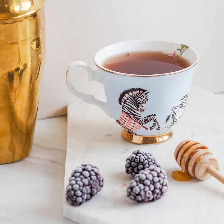 Tazza tè con piattino in porcellana ZEBRA