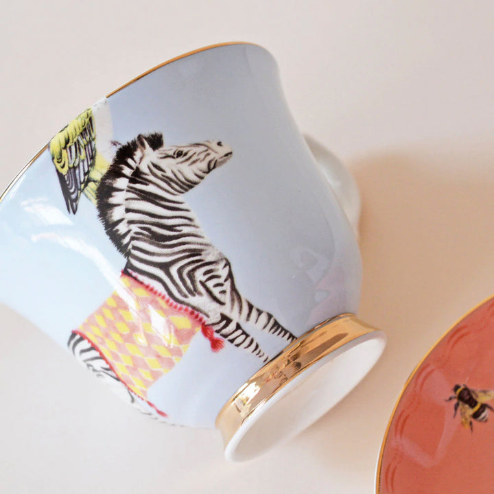 Tazza tè con piattino in porcellana ZEBRA