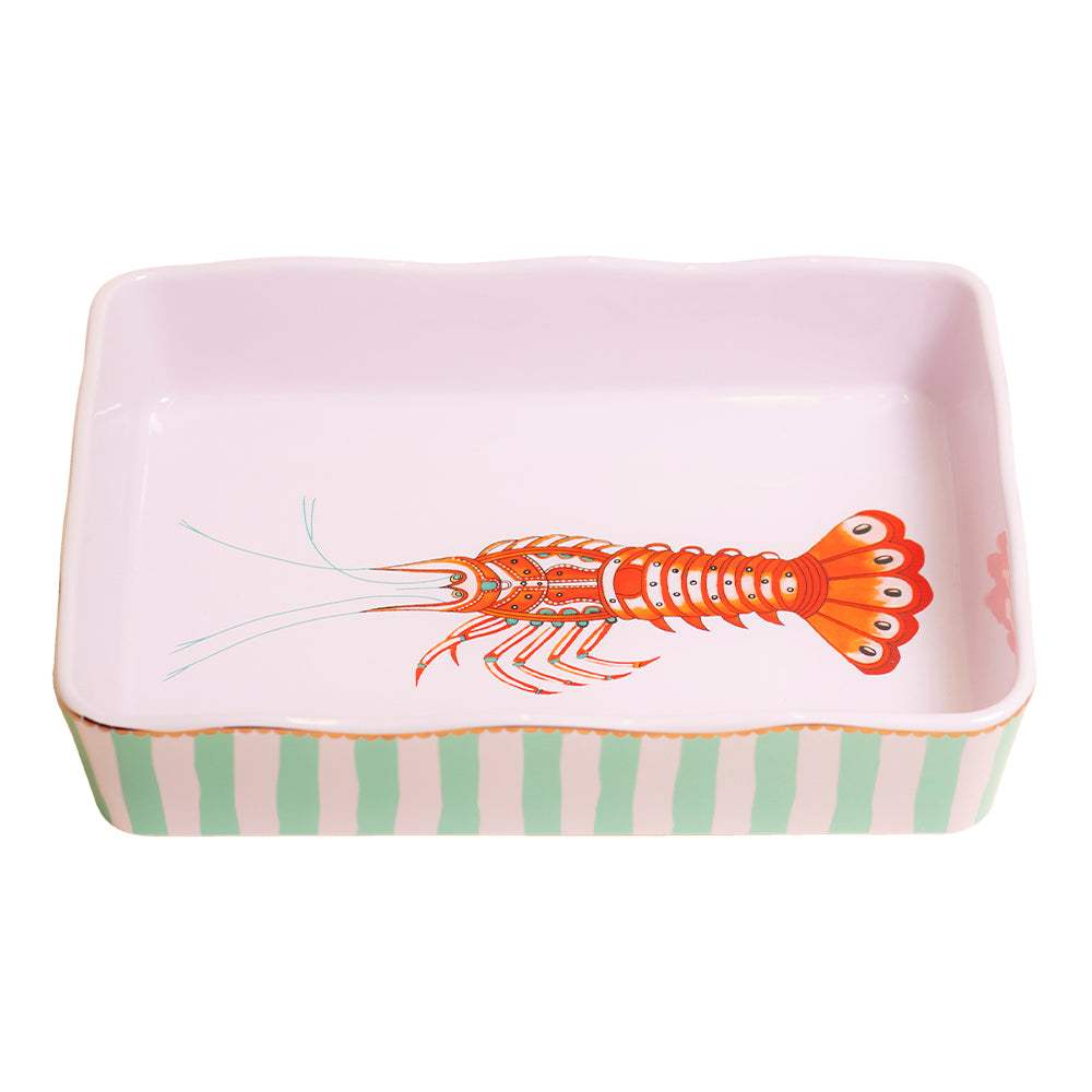 Teglia rettangolare grès 30x22 cm Lobster