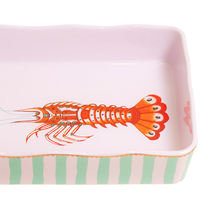 Teglia rettangolare grès 30x22 cm Lobster