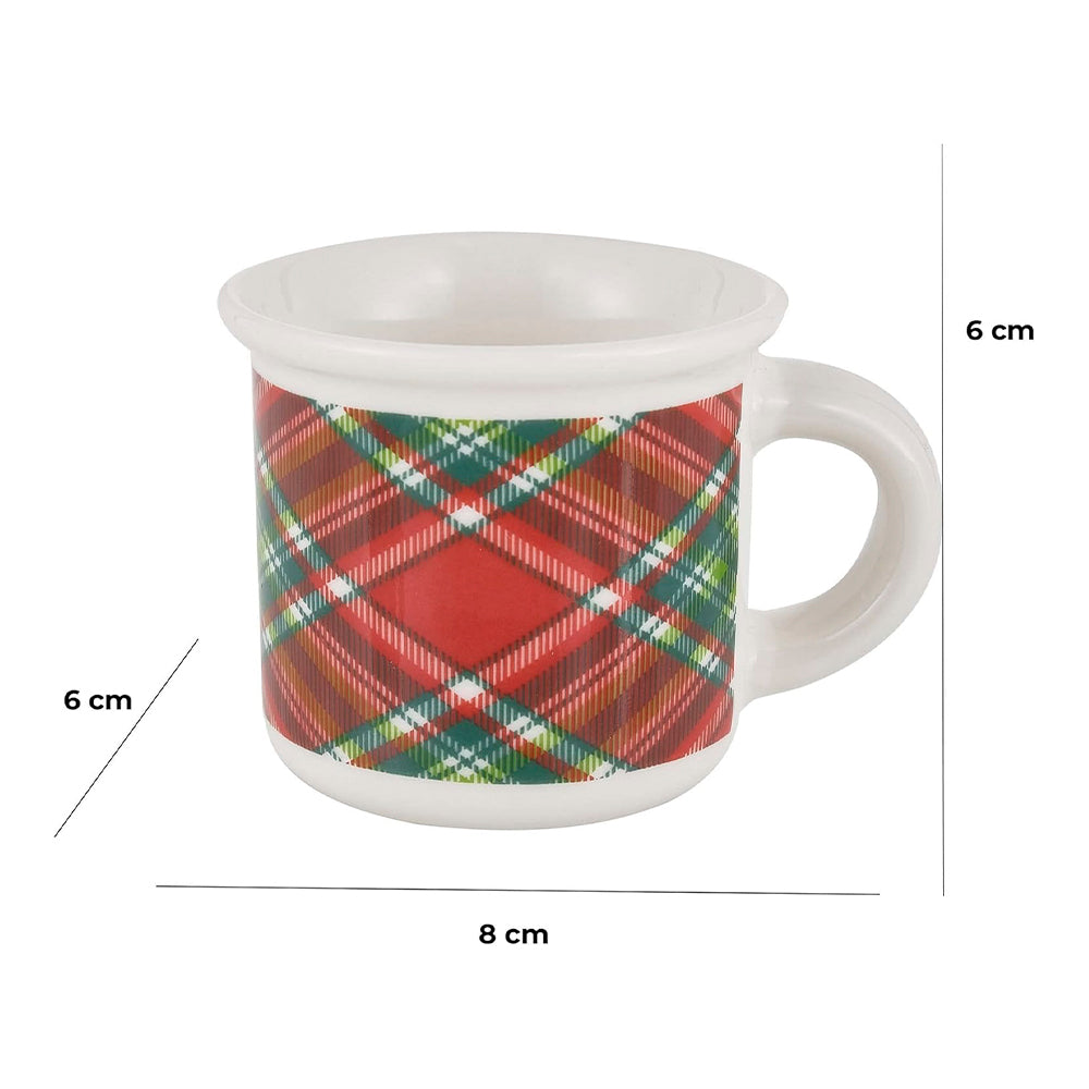 Set 4 tazzine caffè Tartan