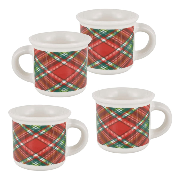 Set 4 tazzine caffè Tartan