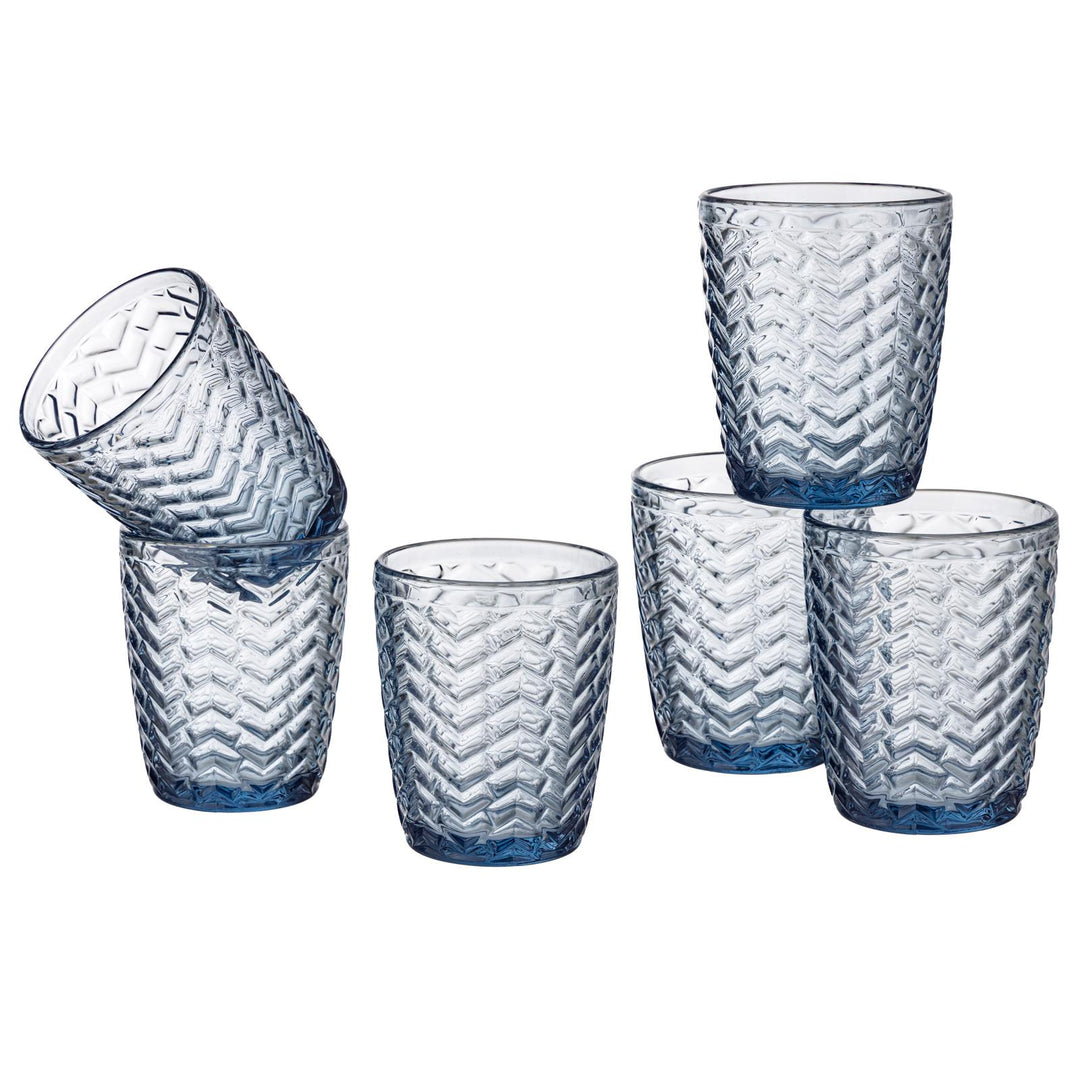 Set 6 bicchieri in vetro WAVE