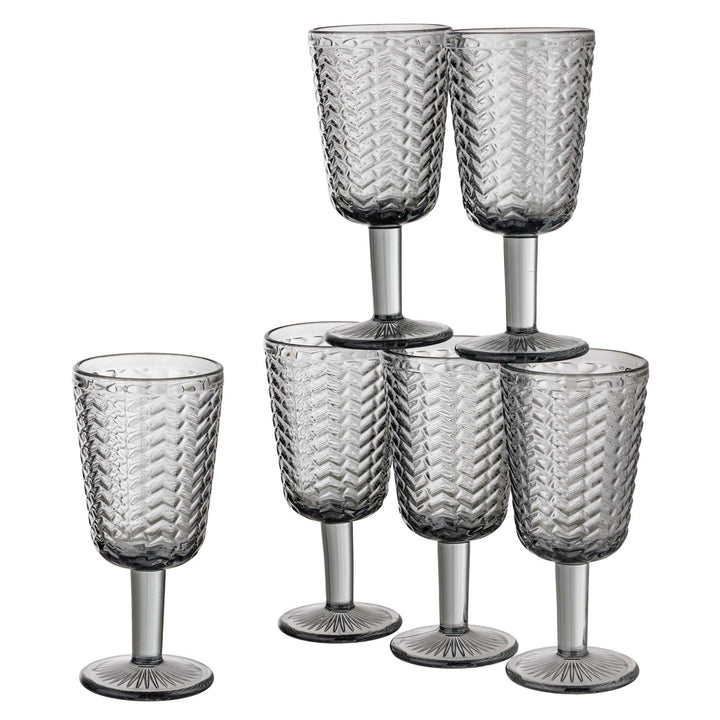 Set 6 calici in vetro WAVE