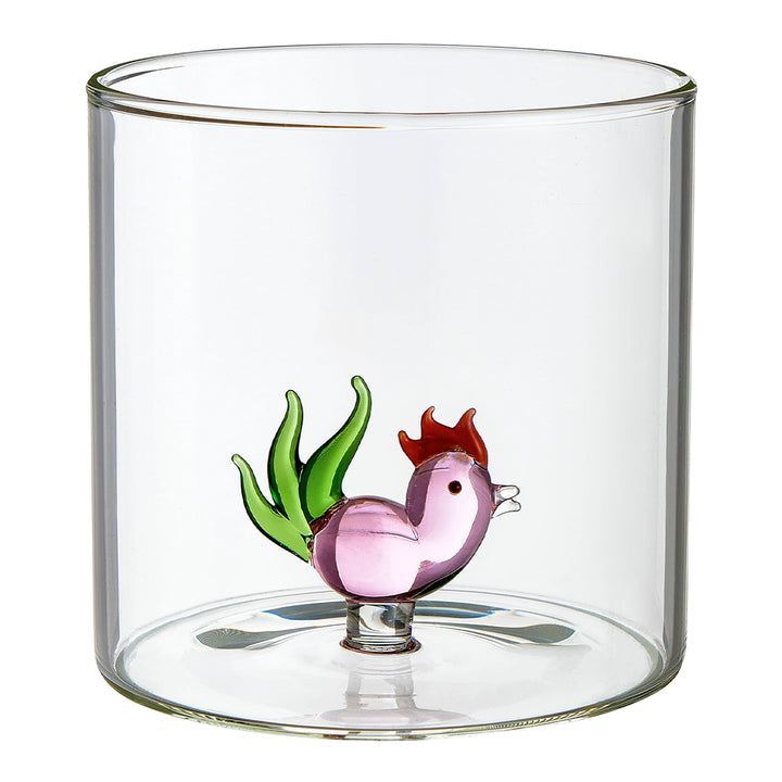 Set 6 bicchieri animaletti vetro borosilicato