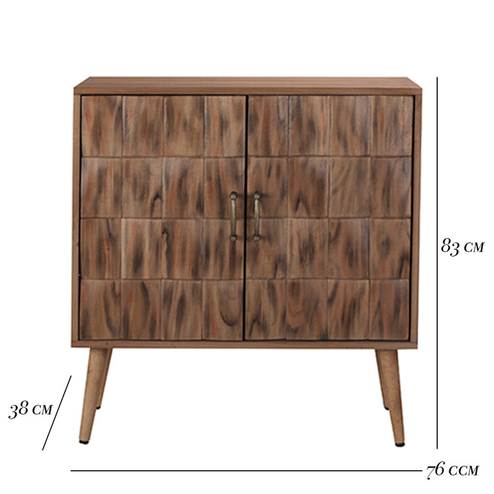 Credenza RETTANGOLI 2 ante e ripiano interno legno naturale