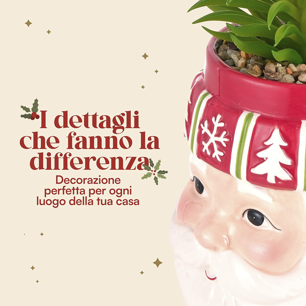 VASO BABBO NATALE CAPPELLO ROSSO