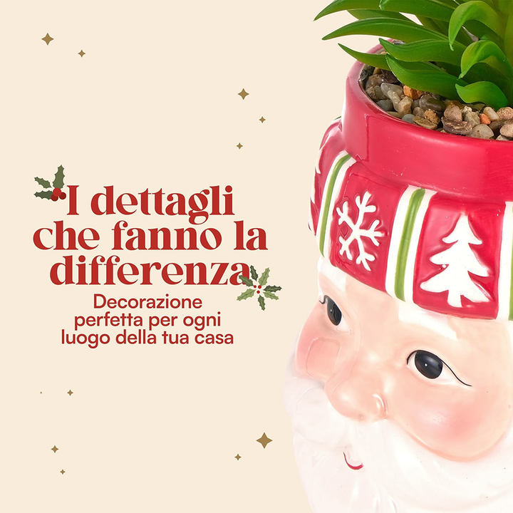 VASO BABBO NATALE CAPPELLO ROSSO