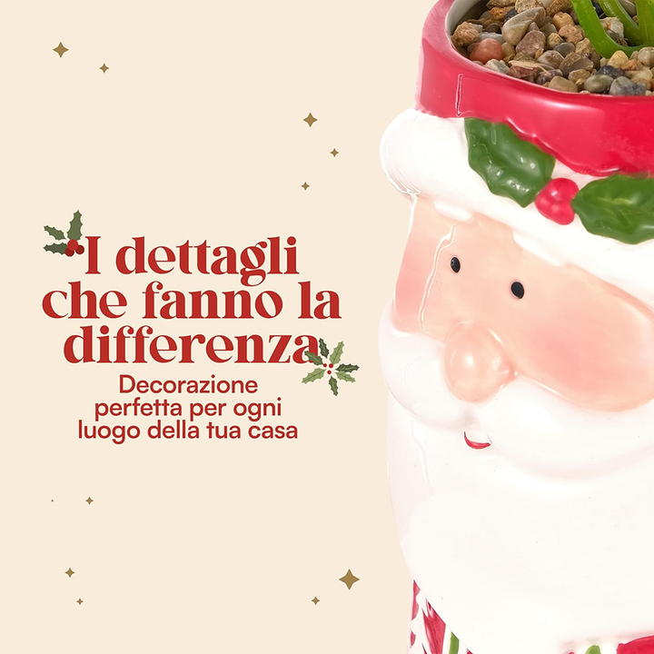 VASO BABBO NATALE CAPPELLO ROSSO VISCHIO