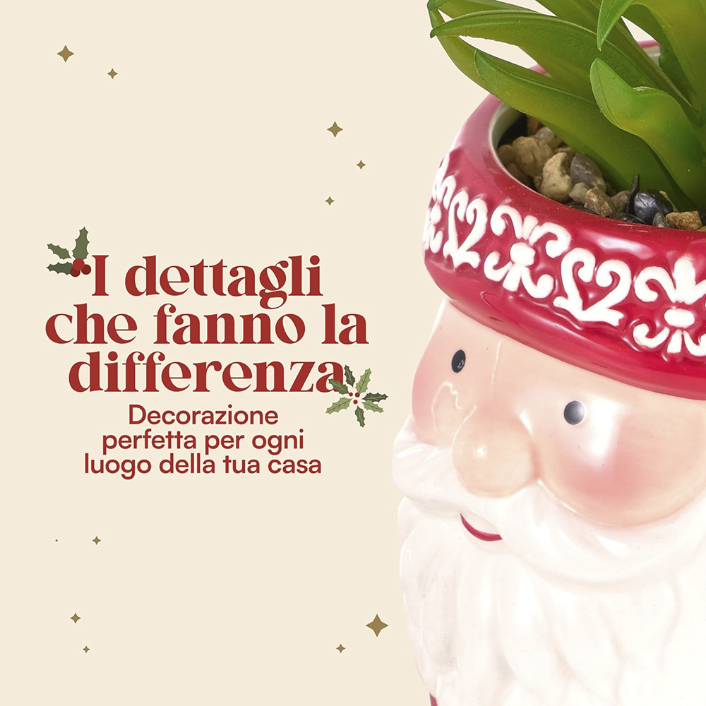 VASO BABBO NATALE VESTITO GRECA