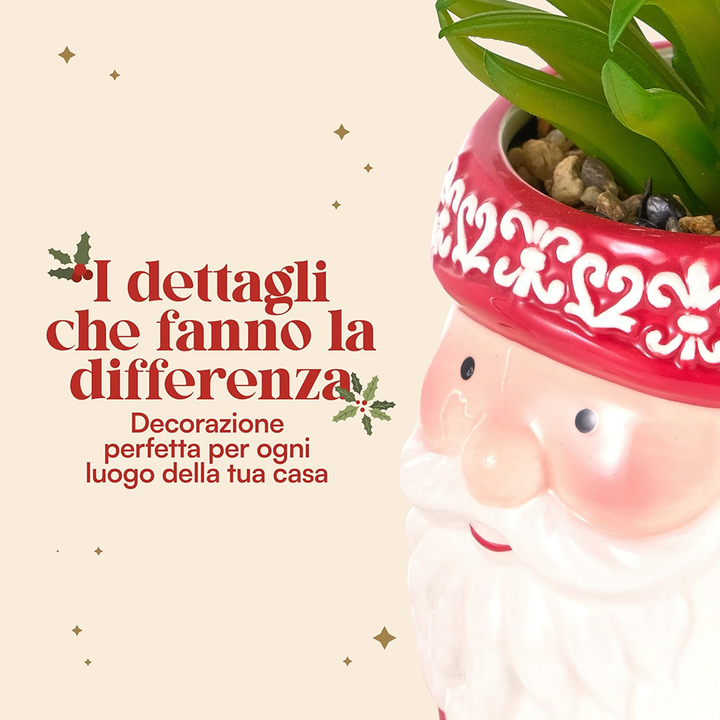 VASO BABBO NATALE VESTITO GRECA