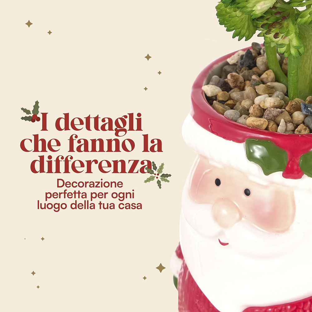 VASO BABBO NATALE VESTITO ROSSO