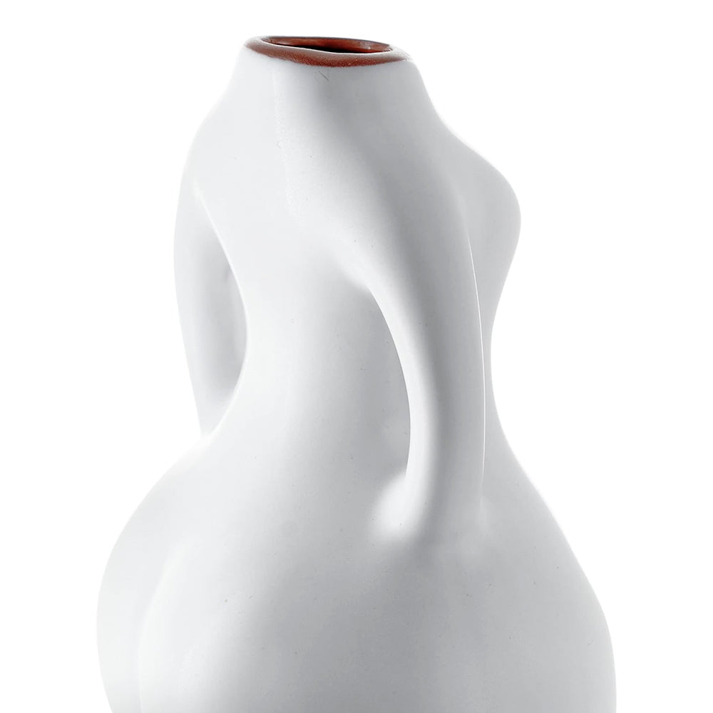 Vaso silhouette donna ceramica bianca opaca