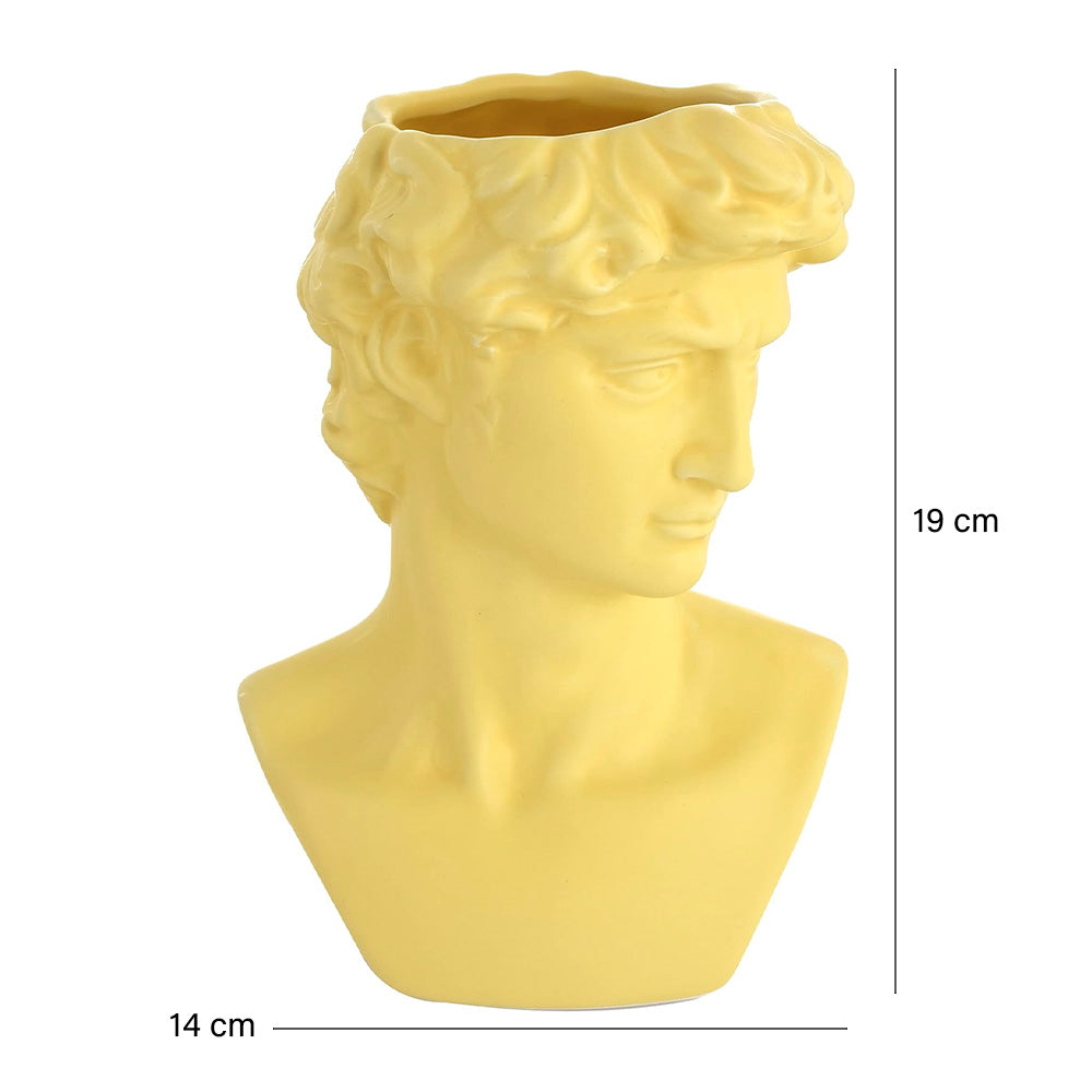 Vaso busto David in ceramica