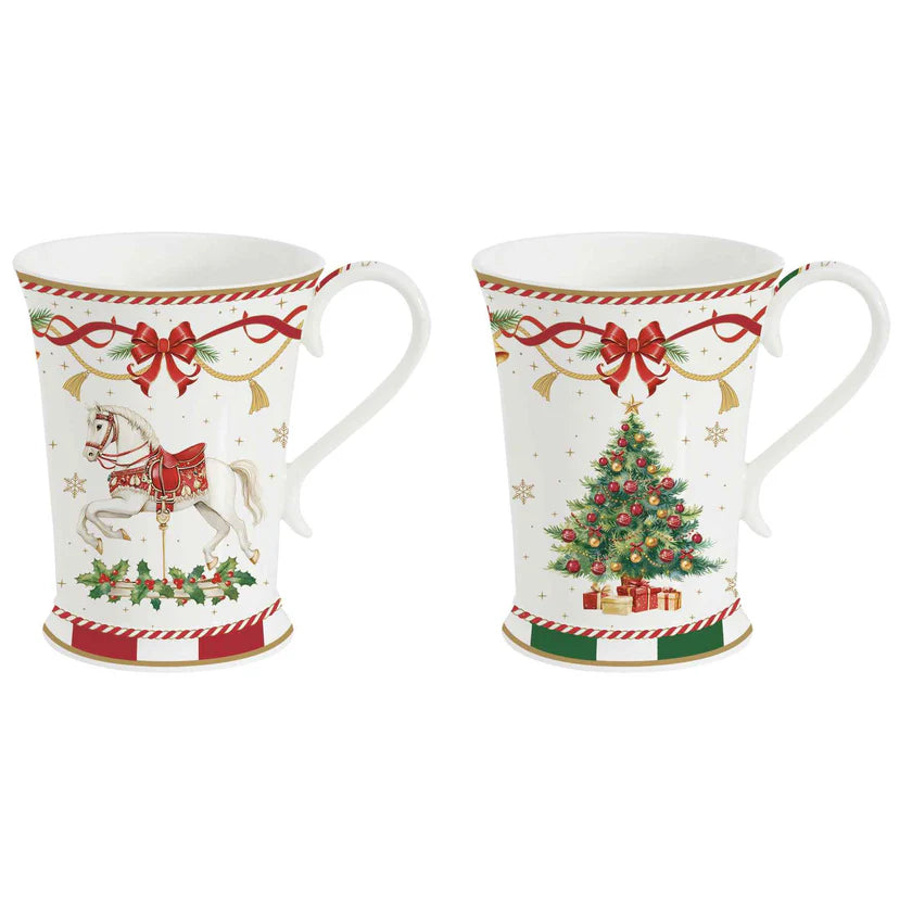 Set 2 tazze 300 ml in porc in color box CHRISTMAS TALE