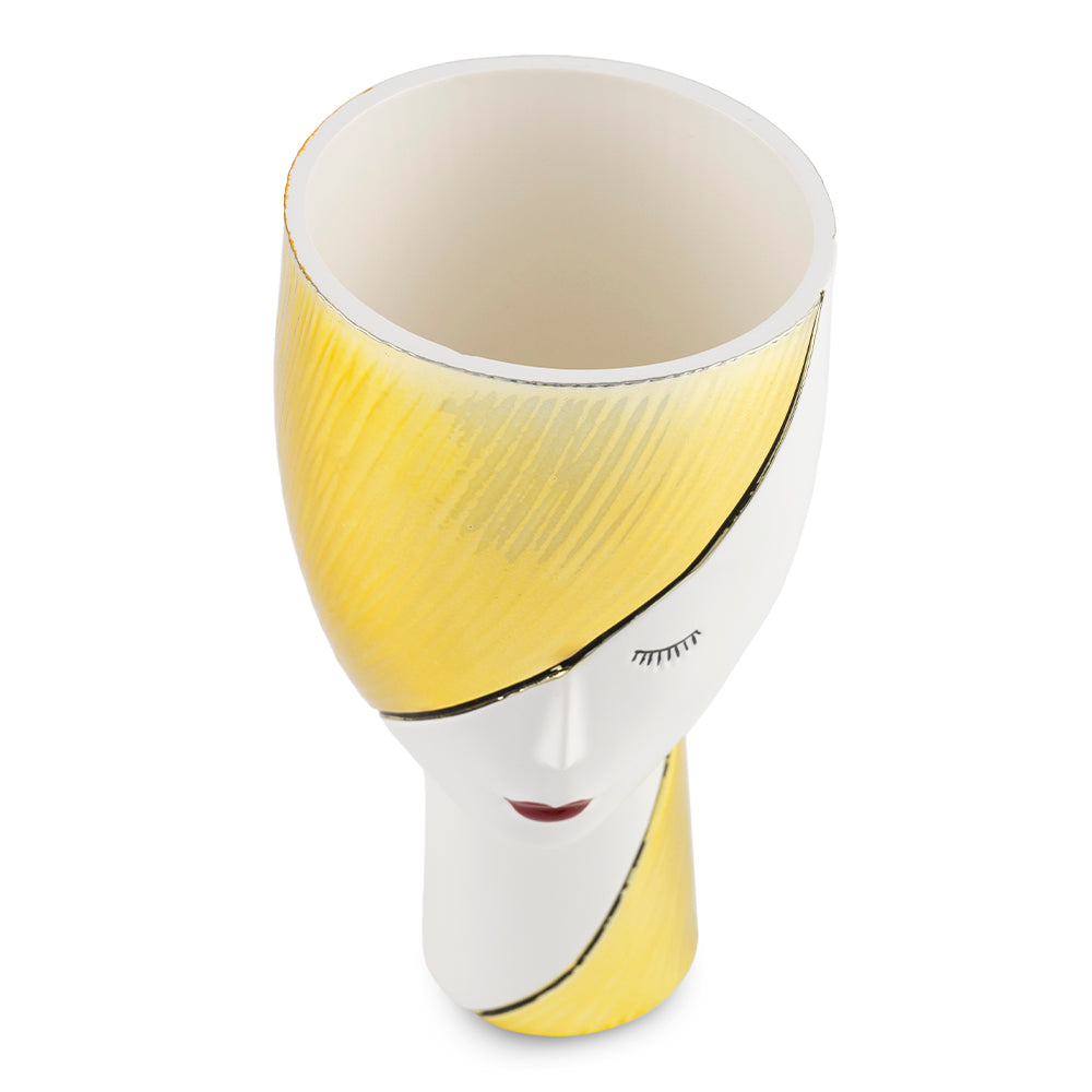 Vaso linea Woman bianco e oro