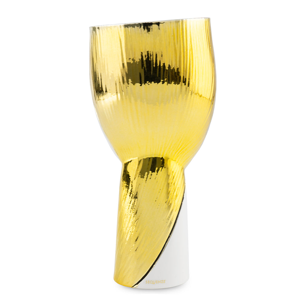 Vaso linea Woman bianco e oro