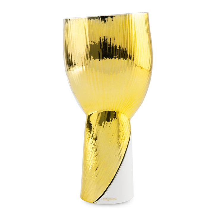 Vaso linea Woman bianco e oro