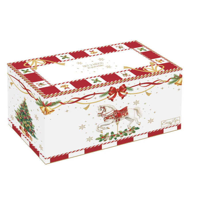 Set 2 tazze 300 ml in porc in color box CHRISTMAS TALE