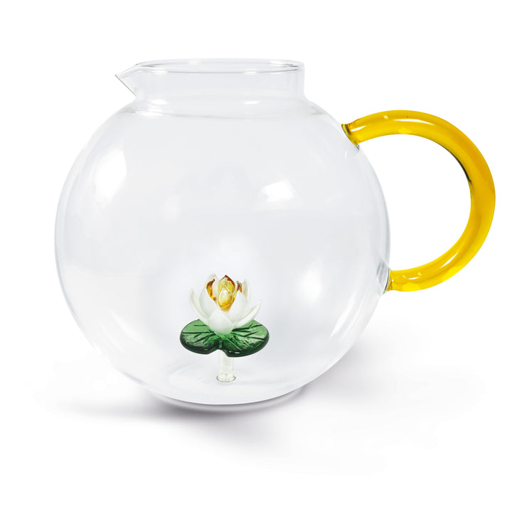 Brocca in vetro borosilicato con decoro 1,7 litri