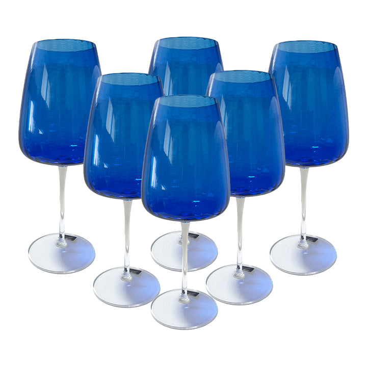 Set 6 pezzi calice OPIUM blu royal