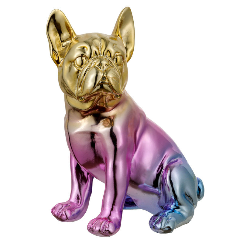 Bulldog multicolor in resina