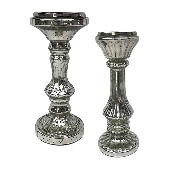 SET DUE CANDELABRI VETRO ECHANTE'