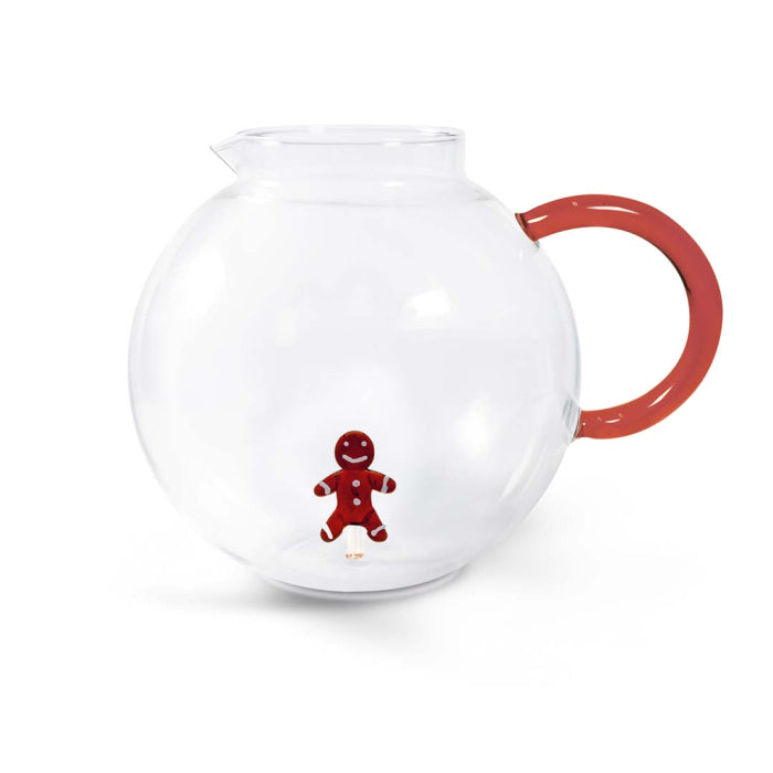 Brocca in vetro borosilicato 1,7lt  omino di pan di zenzero