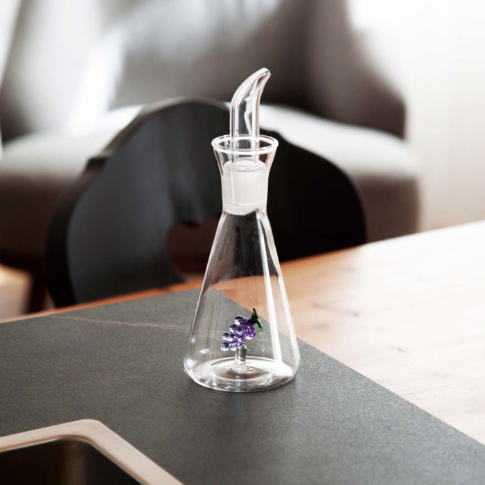 Oliera in vetro borosilicato con decoro