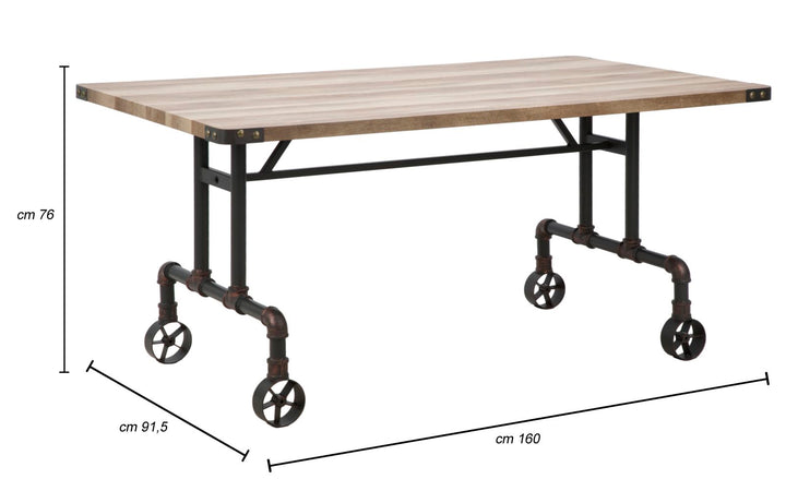 TAVOLO DA PRANZO MANHATTAN CM 160X91,5X76