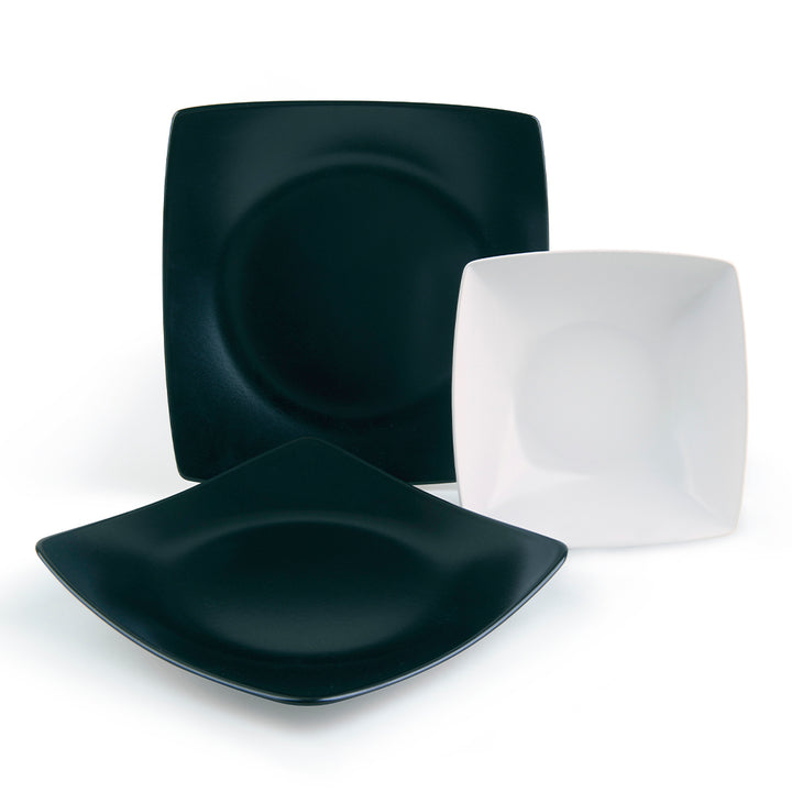 Servizio piatti 18 pezzi ECLIPSE Bianco e Nero