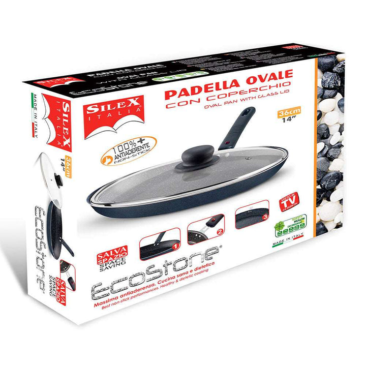 PADELLA OVALE 36 CM PER PESCE LINEA ECOSTONE