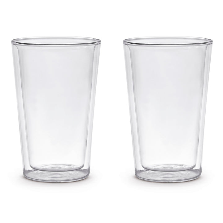 Set bicchieri in vetro borosilicato doppia camera capacità 325ml