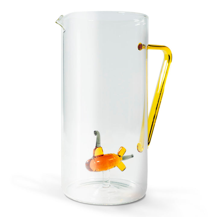 Caraffa in vetro borosilicato con decoro all'interno 1.2 litro