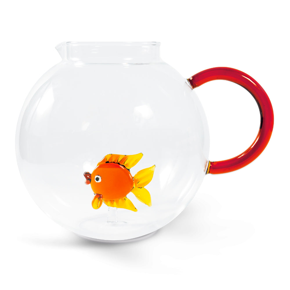 Brocca in vetro borosilicato con decoro 1,7 litri